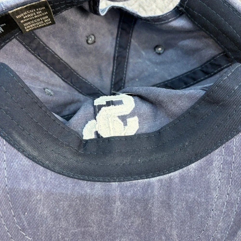SC Logo Baseball Cap Washed Blue Cotton Adjustable Dad Hat 0693